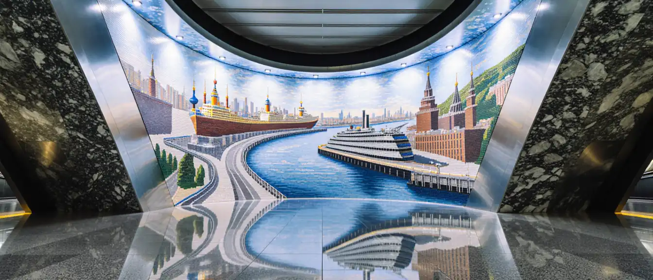 Гранитная панорама Москвы-реки станет главным украшением новой станции метро «Южный порт