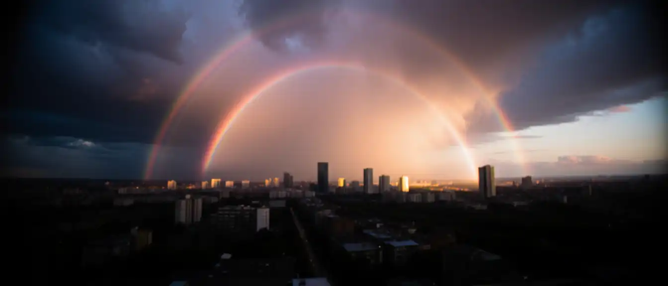 Необычное природное шоу: розовые оттенки в вечернем небе Петербурга