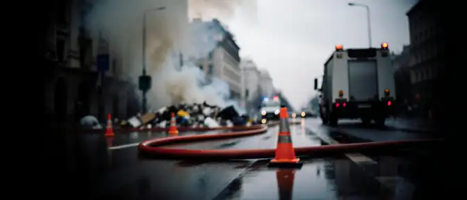 Госавтоинспекция Москвы сообщила о перекрытии движения на Большой Никитской из-за пожара