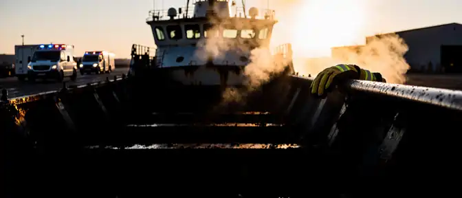Кронштадтский морской завод справился с пожаром в трюме ледокола «Адмирал Макаров