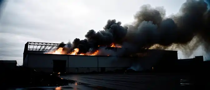 Пожарные ликвидировали крупное возгорание на заводе по изготовлению пластика в Петушках