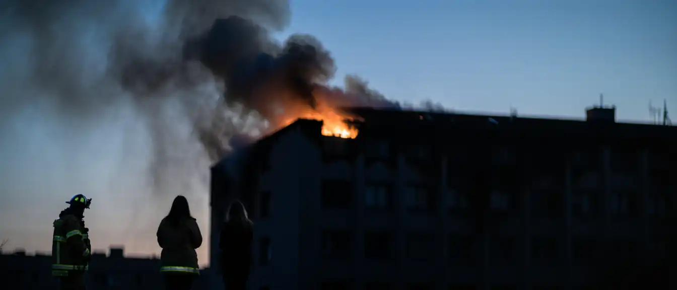 Трое женщин получили травмы в результате крупного пожара в административном здании Дзержинска